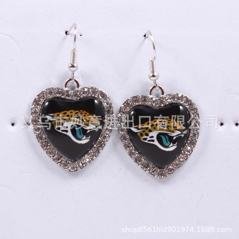 Wholesale Diamond Peach Dot  Logo Earrings